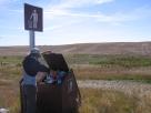 Kyle Pickering and Bobby McDowell walking across Canada